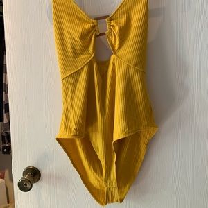 Wild Fable Mustard Halter Body Suit NWT Size XXL